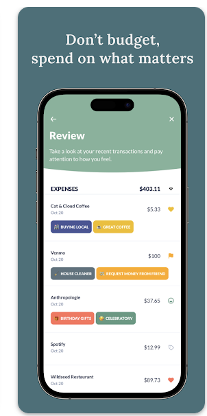 Revisione delle spese MoodWallet